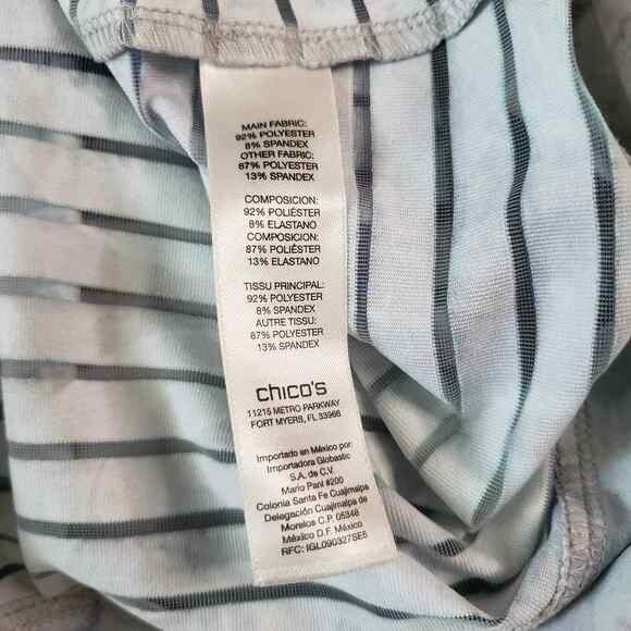 Chico's Zenergy Floral Burnout-Striped Jacket - Chico's 0 = US 4/S - Picture 11 of 12